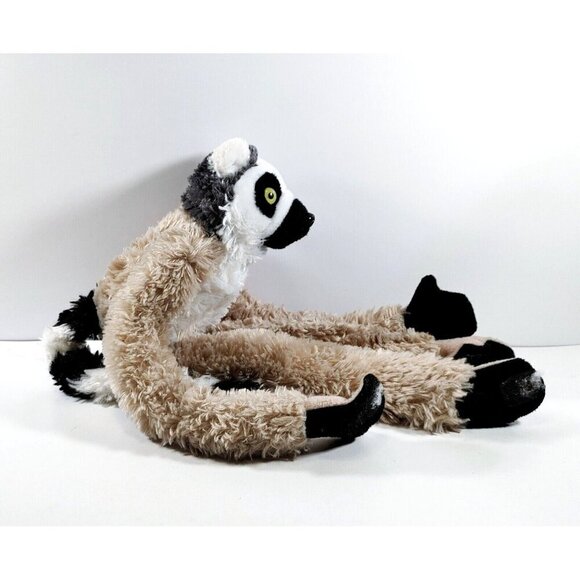Wild Republic Ring Tailed Lemur Plush Hanging Stuffed  Animal Gray Black 21" - Picture 2 of 4